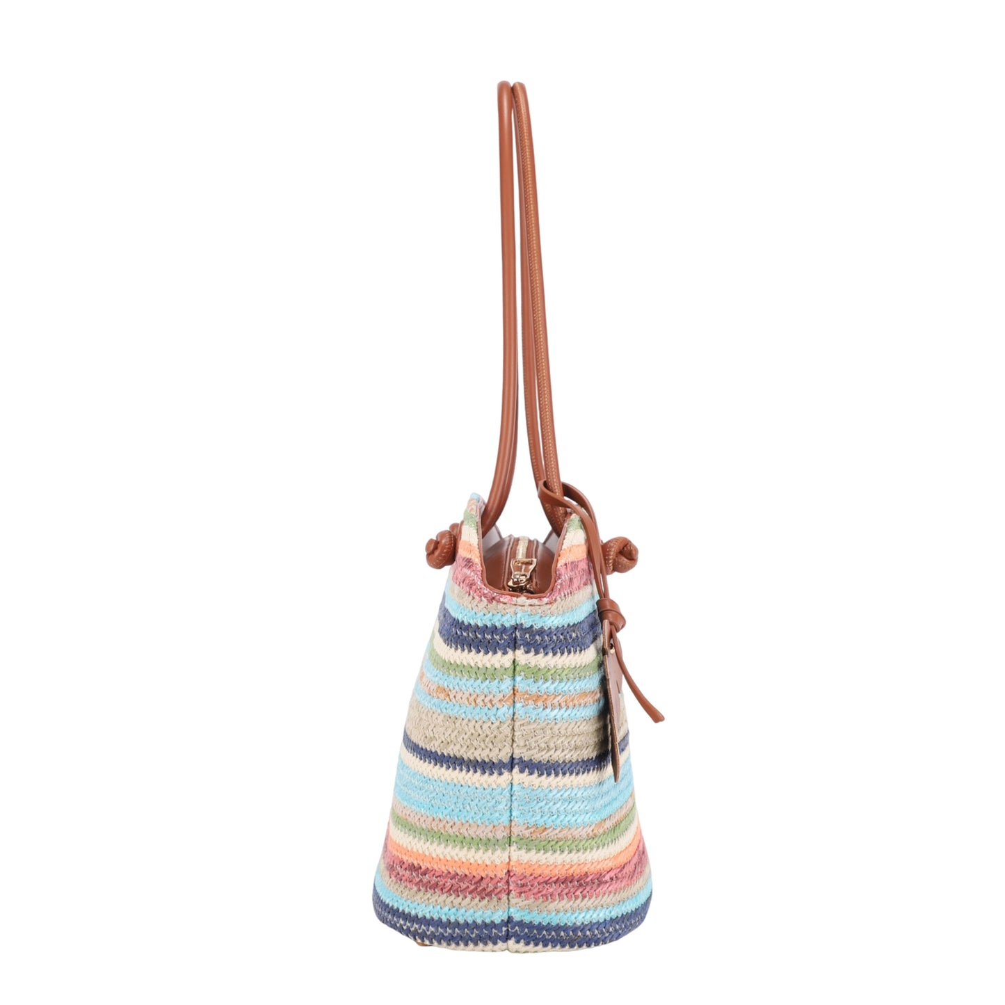Seabreeze Stripe Raffia Tote