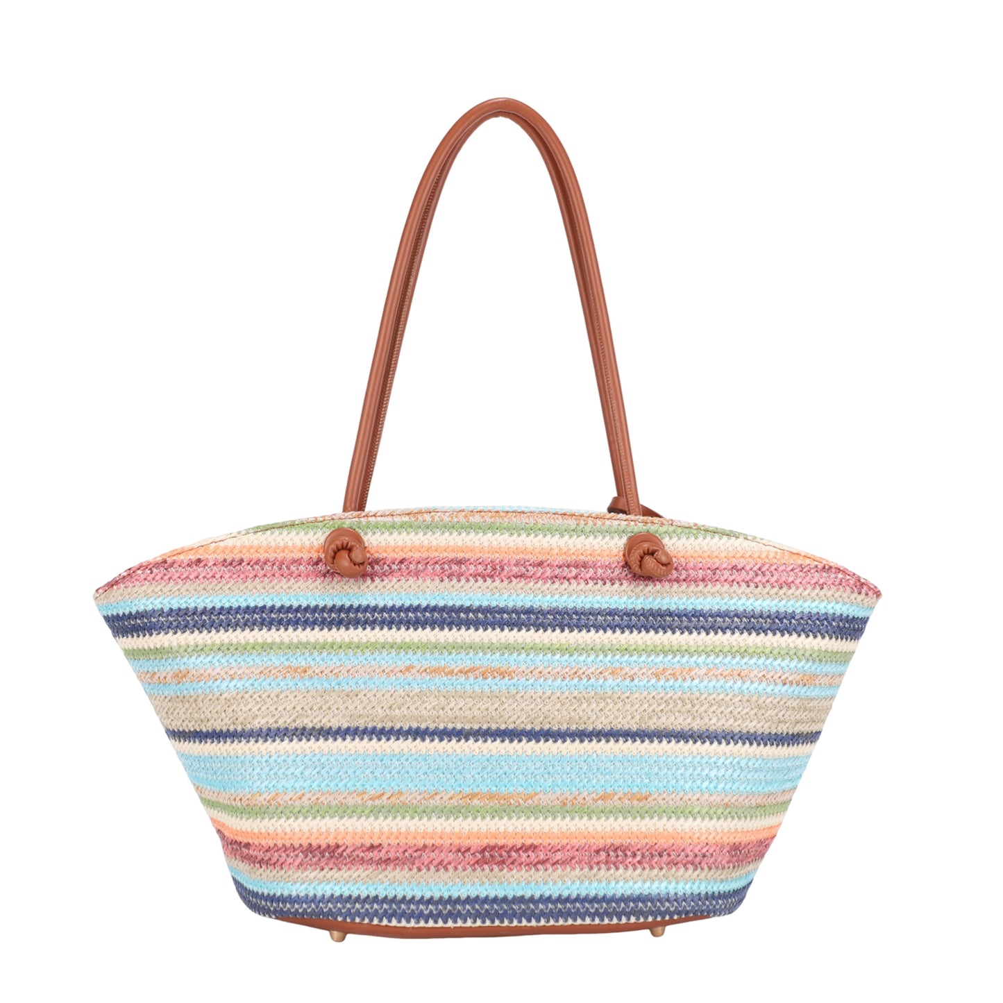 Seabreeze Stripe Raffia Tote
