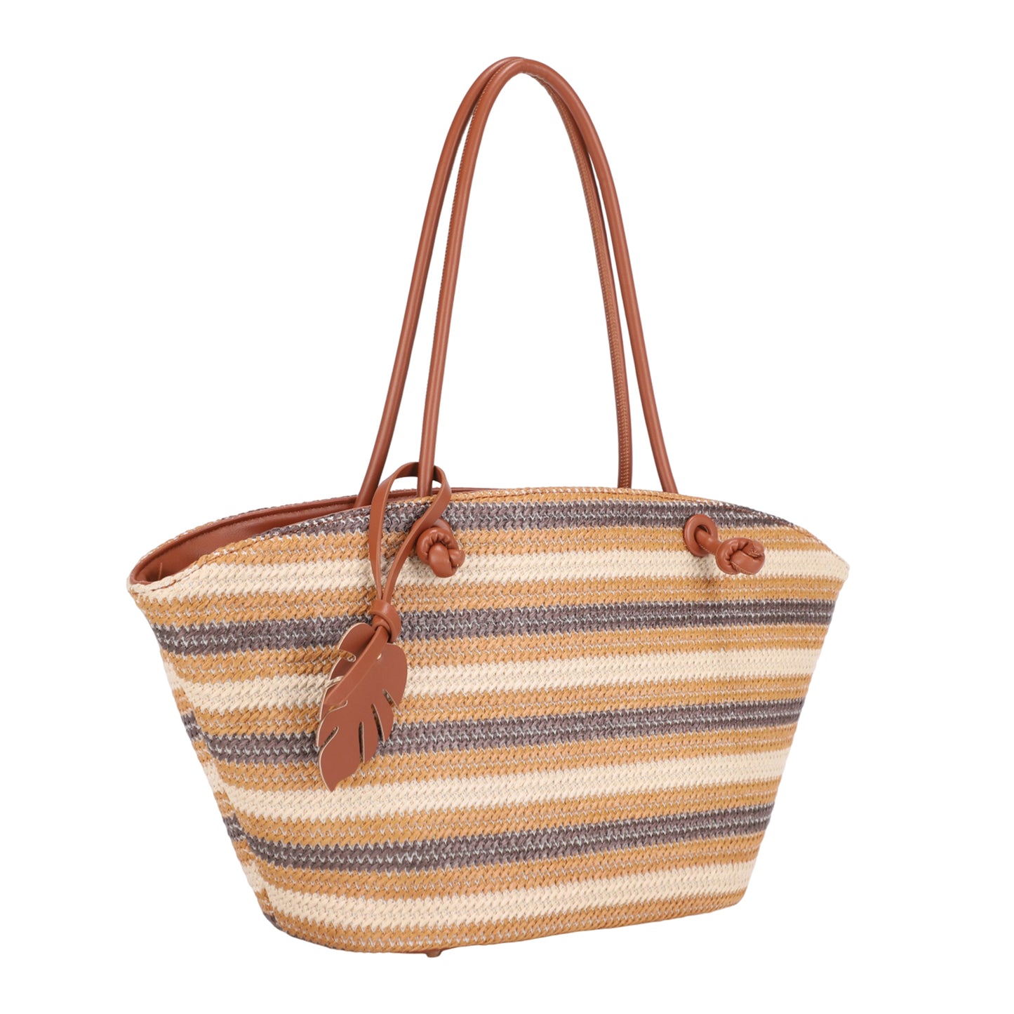 Seabreeze Stripe Raffia Tote